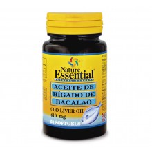 Aceite de hígado de bacalao 410 mg| Nature Essential|50 perlas|favorece las funciones del hígado