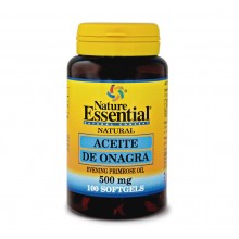 Aceite de onagra 500 mg (10% GLA)|Nature essential|100 perlas|Alivia los síntomas pre-menstruales