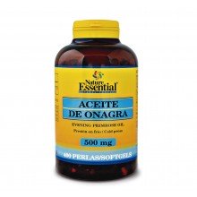 Aceite de onagra 500 mg (10% GLA)|Nature essential|400 perlas|Alivia los síntomas pre-menstruales