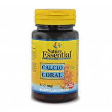 Calcio coral 500 mg|Nature Essential|50 cápsulas|mantenimiento de huesos y dientes