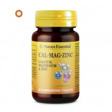 Calcio - magnesio y zinc 520 mg|Nature Essential|50 comprimidos|mantenimiento de huesos y dientes