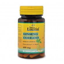 Ginseng Koreano 400 mg (ext seco )|Nature Essential|50 cápsulas|proporciona energía y vigor