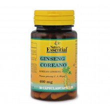 Ginseng Koreano 400 mg (ext seco )|Nature Essential|50 cápsulas|proporciona energía y vigor