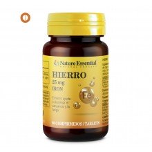 Hierro 25 mg|Nature Essential|50 comprimidos|El hierro ayuda a disminuir el cansancio y la fatiga