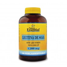 Lecitina de soja 1200 mg|Nature Essential|150 perlas|disminuye el colesterol sanguíneo