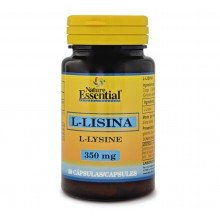 L-lysina 350 mg|Nature Essential|50 Cápsulas|Participa en el desarrollo muscular