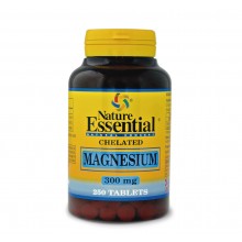 Magnesio 300 mg (Quelado)|Nature Essential|250 Comprimidos | Relajante muscular- alivia el dolor