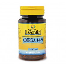 Omega 3-6-9 1000 mg|Nature Essential|30 perlas| relajación y regulación del sistema nervioso