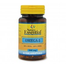 Omega-3 35%-25% 500 mg|Nature Essential| 50 perlas| nos protege de enfermedades cardiacas