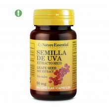Semilla de uva 50 mg (ext seco)|Nature Essential| 50 cápsulas|ayuda a liberar las toxinas del cuerpo