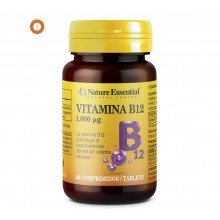 Vitamina B-12 1000 mcg|Nature Essential|60 comprimidos|contribuye al normal funcionamiento del sistema nervioso