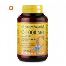 Vitamina C 1000 mg + zinc|Nature Essential|120 comprimidos|Contribuye al buen funcionamiento del sistema inmunitario