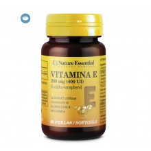 Vitamina E-400 U.I. Natural (D-alfa-tocorefol)|Nature Essential|60 perlas| ayudan a reducir el colesterol