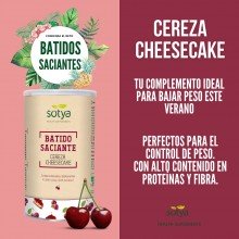 Batidos Saciantes Sotya - Cereza cheesecake + Caja Sucralín - Azúcar de Caña 0% Calorías  | Sotya | 700g