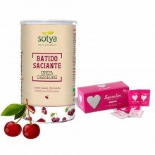 Batidos Saciantes Sotya - Cereza cheesecake + Caja Sucralín - Azúcar de Caña 0% Calorías  | Sotya | 700g