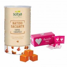Batidos Saciantes Sotya - Sabor Toffee Caramelo + Caja Sucralín - Azúcar de Caña 0% Calorías | Sotya | 700g