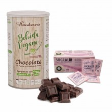 PACK Bebida Vegana Chocolate con Avena y Proteína de Arroz + Caja Sucralín - Azúcar 0% Calorías | By Nankervis | 450g 50 Sobres