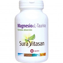 Magnesio & L-Taurina| Sura Vitasan |90Caps|Ayuda a disminuir el cansancio y la fatiga