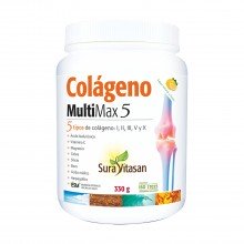 Colágeno Multi Max 5| Sura vitasan |330 g |Potente mezcla de colágenos reforzada con vitaminas