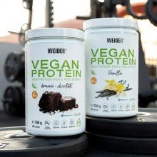 Vegan Protein | Sabor Brownie - Chocolate | Weider |  en polvo 750gr | La Proteína Vegana + Completa para el Deporte