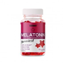 Gummies Melatonina sabor Fresa | Weider | 60 Gominolas |Gominolas con melatonina