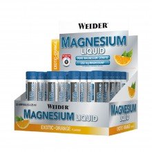 Magnesium Liquid| Weider |20 x 25 ml |Exotic-Orange|Ayuda a disminuir el cansancio y la fatiga