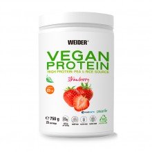 Vegan Protein|Sabor a Stranberry| Weider | en polvo 750gr | La Proteína Vegana + Completa para el Deporte