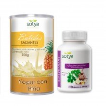 Batido Sotya Yogur con Piña + Glucomanano | Sotya | 700g + 100 Cápsulas | Pack Exclusivo
