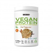 Vegan Protein | Sabor Iced Cappuccino| Weider | en polvo 540gr | La Proteína Vegana + Completa para el Deporte