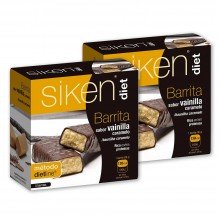 2X1 SikenDiet Barrita sabor Vainilla-Caramelo -PACK 2 Cajas | Siken | 10 UNI. de 36 gr | Control de peso