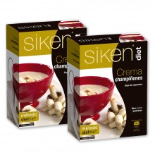 PACK PROMO SikenDiet Crema de champiñones - 2 CAJAS | Siken | 14 sobres 22gr | Control de Peso - Sabor de Siempre