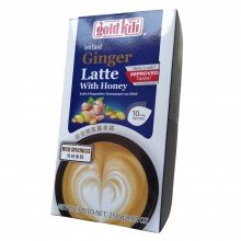 Instant Ginger Latte With Honey | Gold Kili - BA FANG | 10 Sachets  25gr | Cremoso Jengibre con Leche Desnatada y Miel