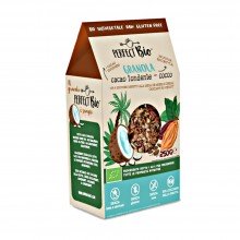 Granola Cacao Puro y Coco Bio Vegan|Sin Gluten|Perfect Bio|250g  |deliciosa en el desayuno en tu yogurt o leche preferida