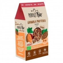 Granola Proteica Cacao  Bio Vegan|Sin Gluten|Perfect Bio|250g  |deliciosa en el desayuno en tu yogurt o leche preferida