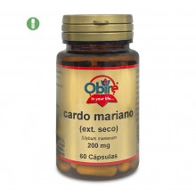 Cardo mariano (Extracto seco) 200 mg|Obire|60 cápsulas|trata las degeneraciones grasas del hígado