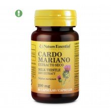 Cardo mariano 200 mg|Nature Essential|50 cápsulas|digestión de grasas y detoxificación del hígado