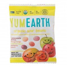 Sour Beans - Gominolas Orgánicas de Frutas Ácidas  | YumEarth | Bolsas de 20g |  Veganas Orgánicas e Hipoalergénicas
