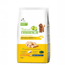 Small & Toy Adult con pollo fresco y arroz|2kg|Natural Trainer|Alimento completo para perros adultos de tamaño pequeño o mini