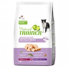 Medium Maturity con pollo|3kg|Natural Trainer|Alimento completo para perros adultos de tamaño Mediano