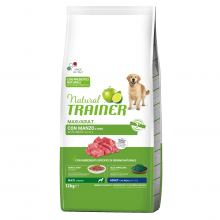 Maxi Adult con Buey|12kg|Natural Trainer|Alimento completo para perros adultos de tamaño Grande