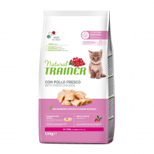 Kitten con pollo fresco|1.5 kg|Natural Trainer|Alimento completo y equilibrado para gatitos de 1 a 6 meses