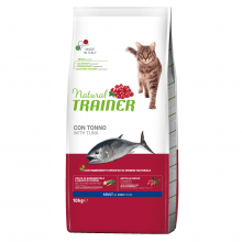 Adult con atún|10 kg|Natural Trainer|Alimento completo y equilibrado para gatos adultos