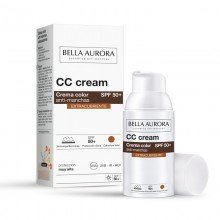 CC Cream Crema color antimanchas Tono claro| Bella Aurora| 30 ml |SPF50+|Unifica el tono