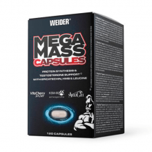 Mega Mass Capsulas| Weider |120 cápsulas |Apoya la síntesis de proteínas musculares