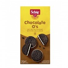 Chocolate O´s Sin Gluten|Dr. Schar|165 gr|Galletas de cacao con crema de leche