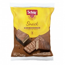 Snacks Barquillos de Chocolate Sin Gluten|Dr. Schar|105 g|Barritas de barquillo con avellanas