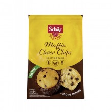 Muffins Choco Chips Sin Gluten |Dr. Schar|225.00 g| clásicas magdalenas con pepitas de chocolate