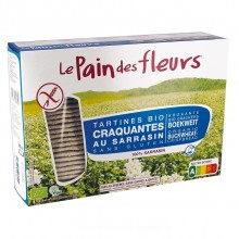 Tartines Craquantes trigo sarraceno sin sal |Tostadas Sin Gluten Bio Vegan|Le Pain Des Fleurs|300 gr| ideales como aperitivo
