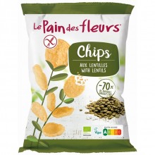 Chips Lentejas|Sin Gluten|Bio Vegan|Le Pain Des Fleurs|50g| ideales como aperitivo