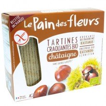 Tartines Craquantes de Castañas |Tostadas de Pan Sin Gluten Bio Vegan|Le Pain Des Fleurs|150 gr| ideales como aperitivo